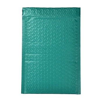 Matte Film Package Bags, Bubble Mailer, Padded Envelopes, Rectangle, Teal, 27x17.2x0.2cm
