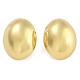 Brass Oval Stud Earrings(EJEW-K293-05G)-1