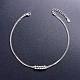 SHEGRACE Rhodium Plated 925 Sterling Silver Double Layered Anklet(JA55A)-2