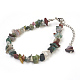 Natural Indian Agate Chip Beads Anklets(AJEW-AN00229-06)-1