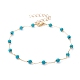 Bracelets de cheville synthétiques turquoise(AJEW-AN00288-01)-1
