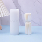 DIY Silicone Candle Molds, for Scented Candle Making, Twisted Pillar, White, 6x16.7cm(WG19247-01)