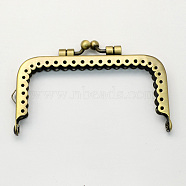 Iron Purse Frame Handle for Bag Sewing Craft Tailor Sewer, Antique Bronze, 55x89x9mm(FIND-R022-11AB)