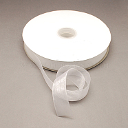 Nylon Organza Ribbon, White, 3/4 inch(19~20mm), 200yards/roll(182.88m/roll)(ORIB-R018-20mm-001)