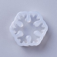 Christmas Food Grade Silicone Molds, Resin Casting Molds, For UV Resin, Epoxy Resin Jewelry Making, Snowflake, White, 31x34x13mm, Inner Diameter: 27x30mm(DIY-L026-089A)