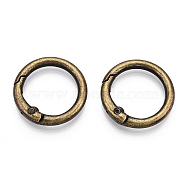 Alloy Spring Gate Rings, Cadmium Free & Lead Free, Antique Bronze, 6 Gauge, 26x4mm(AJEW-WH0129-48B-AB)