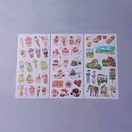 Scrapbook Stickers, Self Adhesive Picture Stickers,  Ice Cream Pattern, Colorful, 200x100mm(DIY-P003-F04)