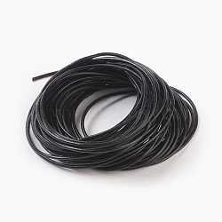 Cowhide Leather Cord, Leather Jewelry Cord, Jewelry DIY Making Material, Dyed, Round, Black, 2mm, about 10.93 yards(10m)/bundle(WL-F009-A02-2mm)