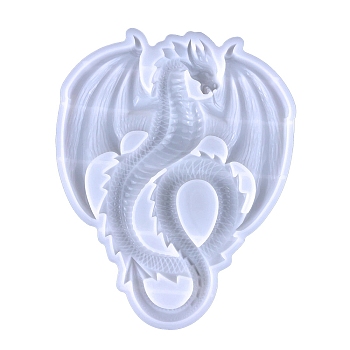 DIY Dragon Wall Decoration Silicone Molds, Resin Casting Molds, for UV Resin, Epoxy Resin Craft Makings, White, 260x208x21mm