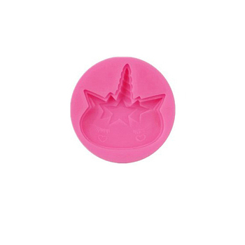 DIY Silicone Unicorn Molds, Fondant Molds, Resin Casting Molds, for Chocolate, Candy, UV Resin & Epoxy Resin Craft Making, Star, 67x12mm