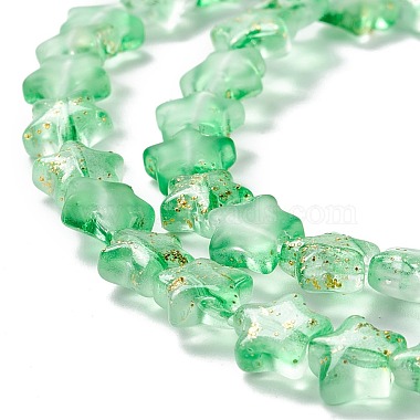 Transparent perles de verre brin(GLAA-F112-04G)-4
