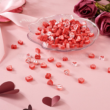Valentine's Day Theme Handmade Polymer Clay Beads(FIND-CW0001-25)-6