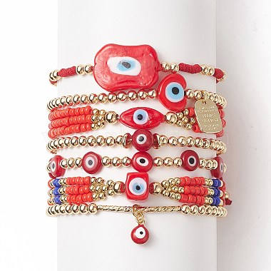 Red Lampwork Bracelets