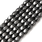 Grade AA Magnetic Synthetic Hematite Twist Bead Strands, 5x3mm, Hole: 1mm, about 80pcs/strand, 15.35 inch(G-G644-A-09)