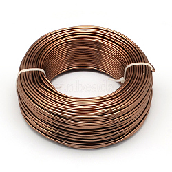 Round Aluminum Wire, Bendable Metal Craft Wire, for DIY Jewelry Craft Making, Sienna, 7 Gauge, 3.5mm, 20m/500g(65.6 Feet/500g)(AW-S001-3.5mm-18)