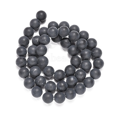 Natural Black Agate Beads Strands(X-G-H1617)-6