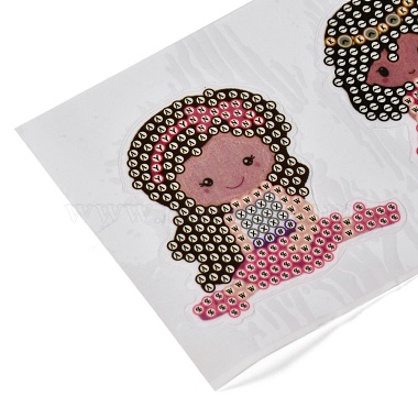 DIY búho y mariposa y niña y flor de hadas kits de pegatinas de pintura de diamantes para niños(DIY-O016-22)-3