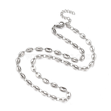 304 Stainless Steel Coffee Bean Chain Necklaces(X-NJEW-JN02917)-1