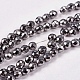 Electroplate Non-magnetic Synthetic Hematite Beads Strands(G-J169B-3mm-02)-1