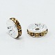 Brass Grade A Rhinestone Spacer Beads(RSB039NF-05)-1