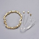 Brass Beads Stretch Bracelets(BJEW-JB04177)-1