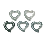 Natural Myanmar Jadeite Linking Rings, Heart, 12x13x3mm, Inner Diameter: 5.5x7mm(G-Z155-01)