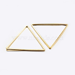 Brass Linking Rings, Plated, Triangle, Golden, 13x15x1mm, Inner Diameter: 11x12mm(KK-K197-A-59G)
