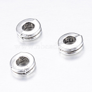 Tibetan Style Alloy Spacer Beads, Donut, Cadmium Free & Lead Free, Antique Silver, 6x2mm, Hole: 3mm(X-TIBE-Q063-01AS-RS)