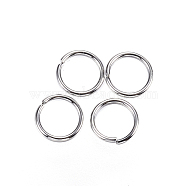 304 Stainless Steel Jump Rings, Open Jump Rings, Stainless Steel Color, 24 Gauge, 4x0.5mm, Inner Diameter: 3mm(STAS-E147-36P)