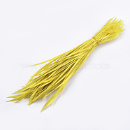 Goose Feather Costume Accessories, Dyed, Yellow, 150~265x3~4mm, about 100pcs/bundle(FIND-T037-09J)