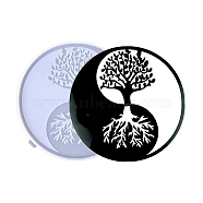 Silicone Molds, Resin Casting Molds, Yin Yang Tree Wall Decorative Molds, for Home Ornament Craft Making, Tree of Life Pattern, 255x9mm, Inner Diameter: 251mm(DIY-J009-13)