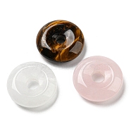 Natural Gemstone Pendants, Donut/Pi Disc Charms, 24.5~25x6.5~7mm, Hole: 5~6mm(G-C066-05)