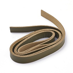 Single-sided Flat Faux Suede Cord, Faux Suede Lace, Olive, 10x1.5mm, about 1.09 yards(1m)/strand(LW-WH0002-A01)