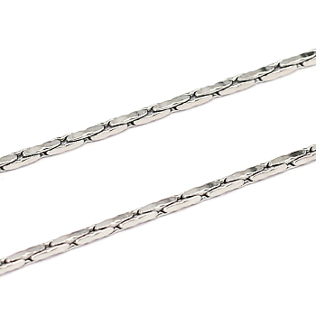 304 Stainless Steel Cardano Chains, Unwelded, Stainless Steel Color, 1x0.5mm