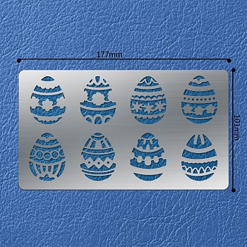 304 Stainless Steel Cutting Dies Stencils, for DIY Scrapbooking/Photo Album, Decorative Embossing DIY Paper Card, The Easter Egg, Easter Theme Pattern, 10.1x17.7cm