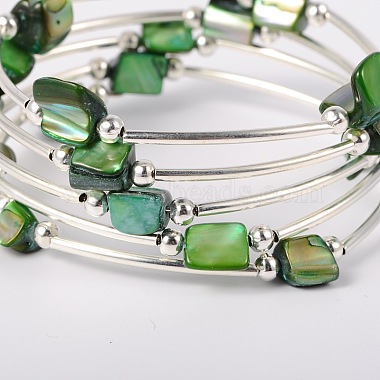 Perles en coquille enveloppent bracelets(BJEW-JB01608-03)-2