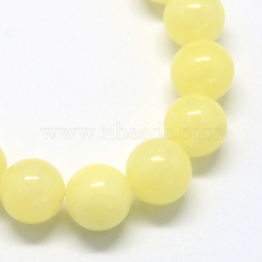 Natural Dyed Yellow Jade Gemstone Bead Strands(G-R271-4mm-Y06)-2