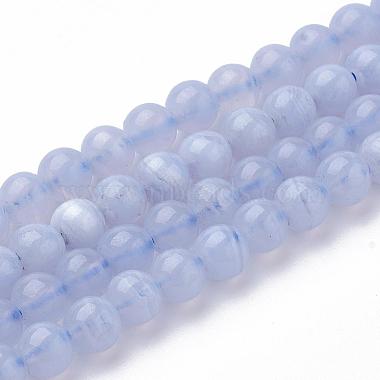 4mm Lavender Round Chalcedony Beads