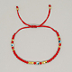 регулируемые браслеты лэмпворк с плетеными бусинами «сглаз»(MJ9955-02)-1