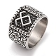 Viking 304 Stainless Steel Rune Finger Rings(RJEW-U005-09A-AS)-1