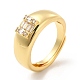 Rack Plating Brass Micro Pave Clear Cubic Zirconia Adjustable Rings(RJEW-E064-16G)-1
