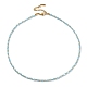 Oval Glass & 201 Stainless Steel Beaded Necklace(NJEW-Z029-01B)-1