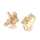 Brass Micro Pave Clear Cubic Zirconia 2-Loop Crown Spacer Bars(KK-C258-16LG)-2