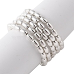Electroplate Beads Strands, Oval, Silver, 4.5x3mm, Hole: 0.8mm, about 94~99pcs/strand, 16.93~18.11''(43~46cm)(X-EGLA-H104-02J)