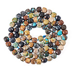 1 Strand Natural HuBei Turquoise Beads Strands, Faceted, Cube, 4x4x4mm, Hole: 0.7mm, about 95pcs/strand, 15.04 inch(38.2cm)(G-TA0003-38)