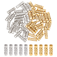 50Pcs 2 Style 304 Stainless Steel Tube Beads, Hollow, Golden & Stainless Steel Color, 12x4mm, Hole: 3mm(STAS-UN0049-27)