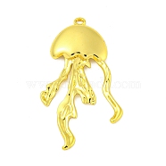 304 Stainless Steel Pendants, Real 18K Gold Plated, Jellyfish, 48x27x3mm, Hole: 2mm(STAS-Z085-17G-02)