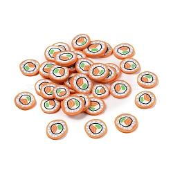 Handmade Polymer Clay Cabochons, Sushi, Mixed Color, 8.5~10.5x1~1.2mm(CLAY-B005-04)