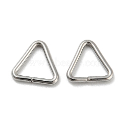 Non-Tarnish 304 Stainless Steel Triangle Linking Ring, Buckle Clasps, Quick Link Connector, Fit for Top Drilled Beads, Webbing, Strapping Bags, Stainless Steel Color, 7.5x8x1mm, Inner Diameter: 5x5.5mm(STAS-Z048-01C)