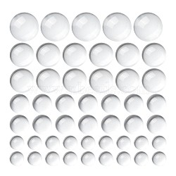 80Pcs 4 Size Transparent Glass Cabochons, Clear Dome Cabochon for Cameo Photo Pendant Jewelry Making, Half Round, Clear, 6mm/8mm/10mm/12mm, 20pcs/size(X1-GGLA-ZZ0001-03)